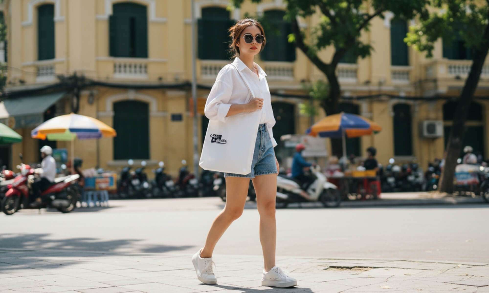 Túi tote vải Canvas Care & Share bền đẹp, tiện dụng cho học tập và làm việc