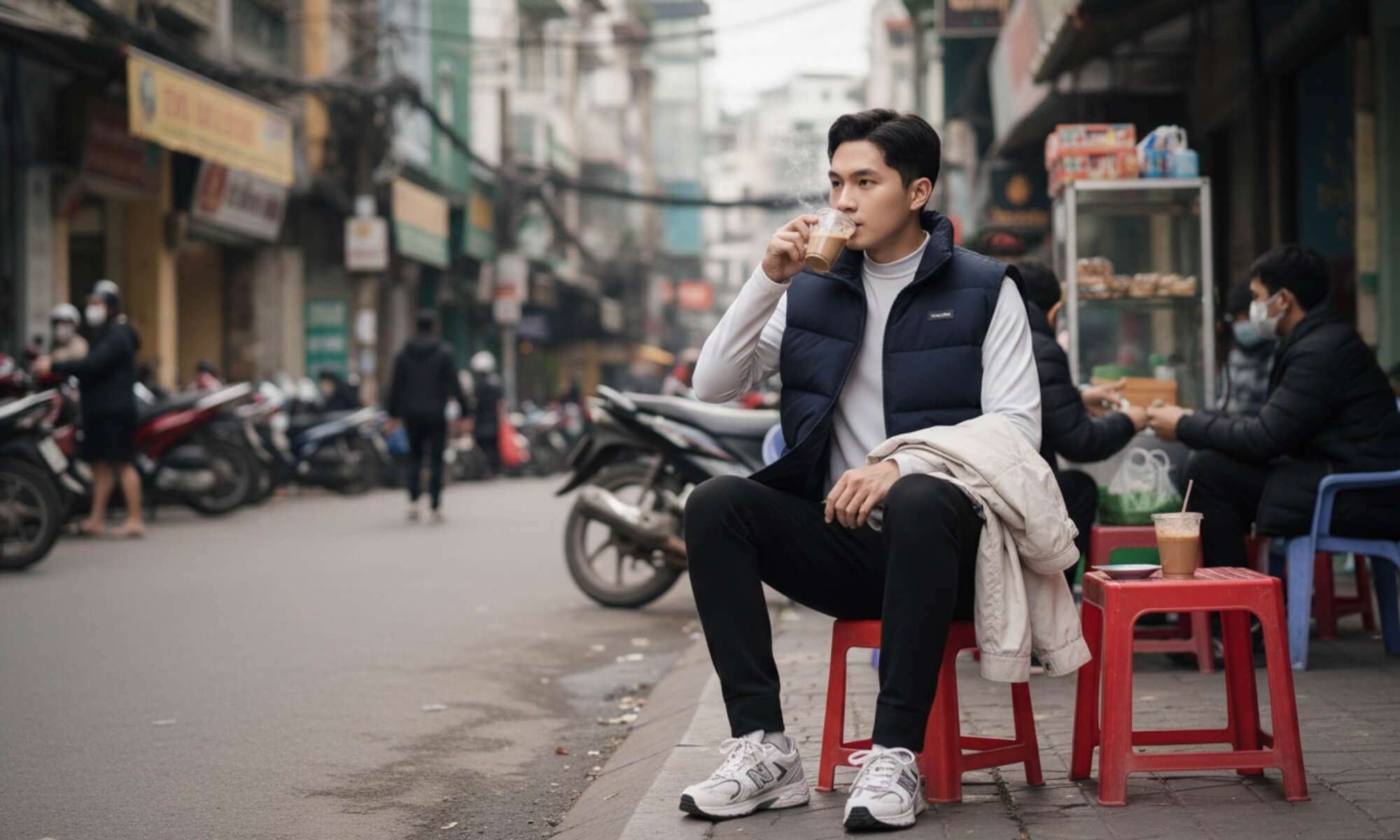 Áo giữ nhiệt nam ExWarm cổ trung giữ ấm, mặc đẹp ngày se lạnh