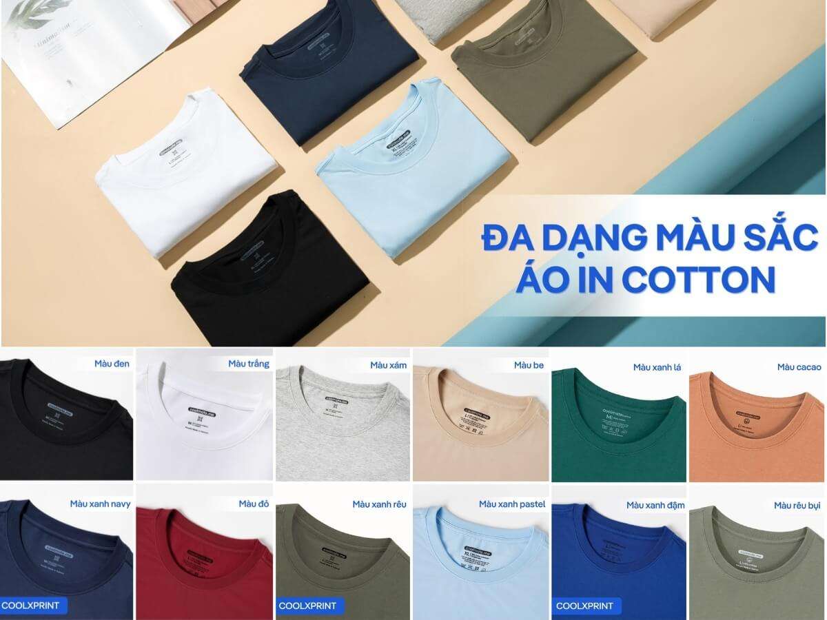 Đa dạng màu sắc cho áo thun đồng phục