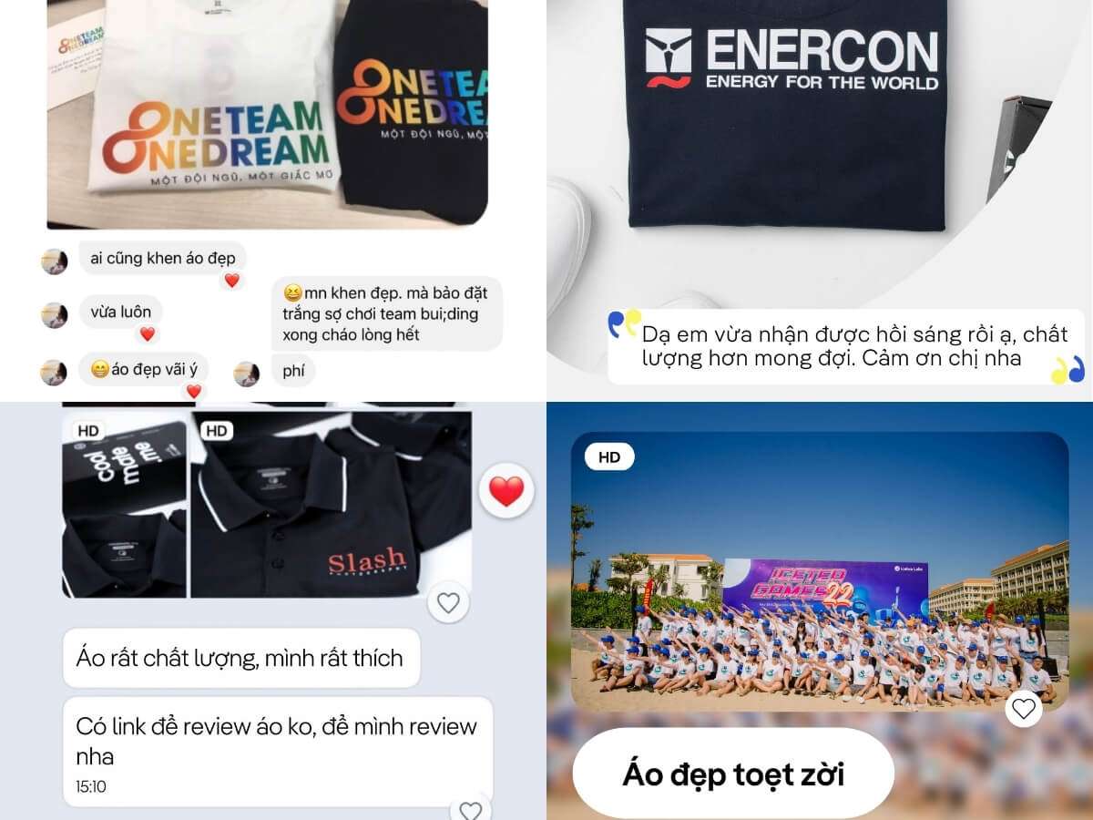 Phản hồi từ khách hàng về dịch vụ in áo tại CXP by Coolmate