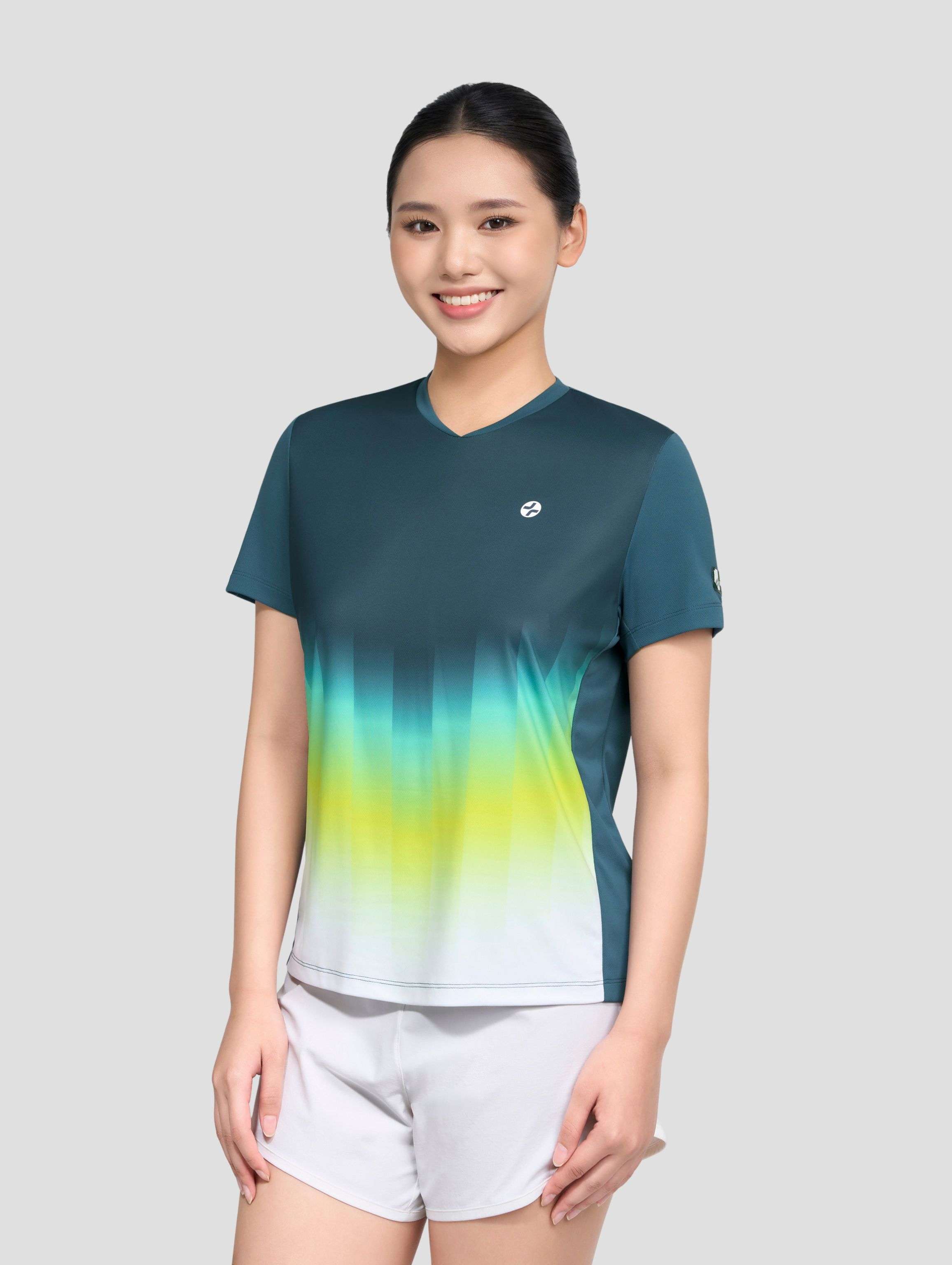 T-shirt cầu lông nữ Graphic Faded Smash Energy