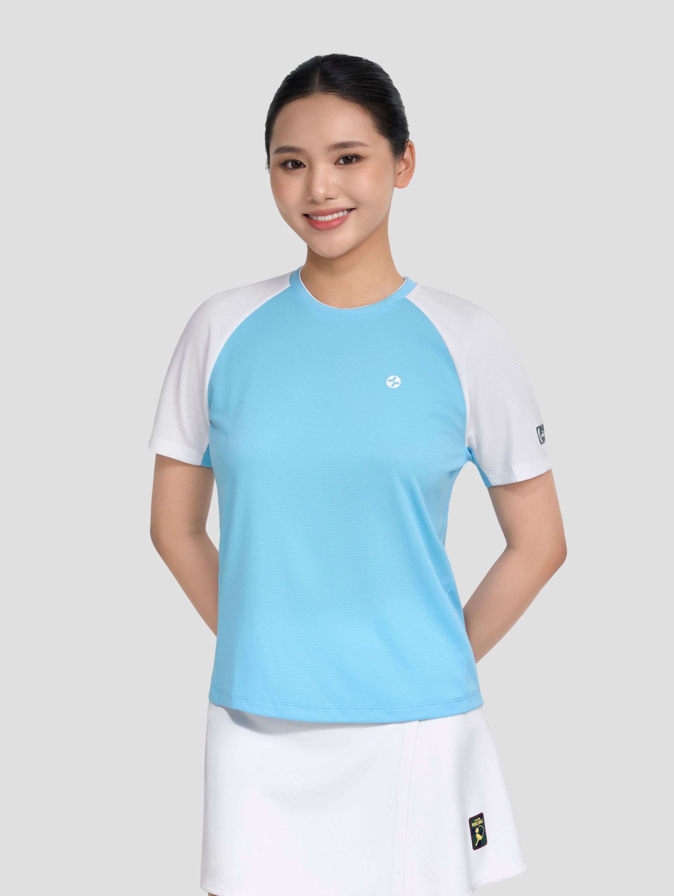 Tshirt cầu lông nữ Side Line Smash Energy