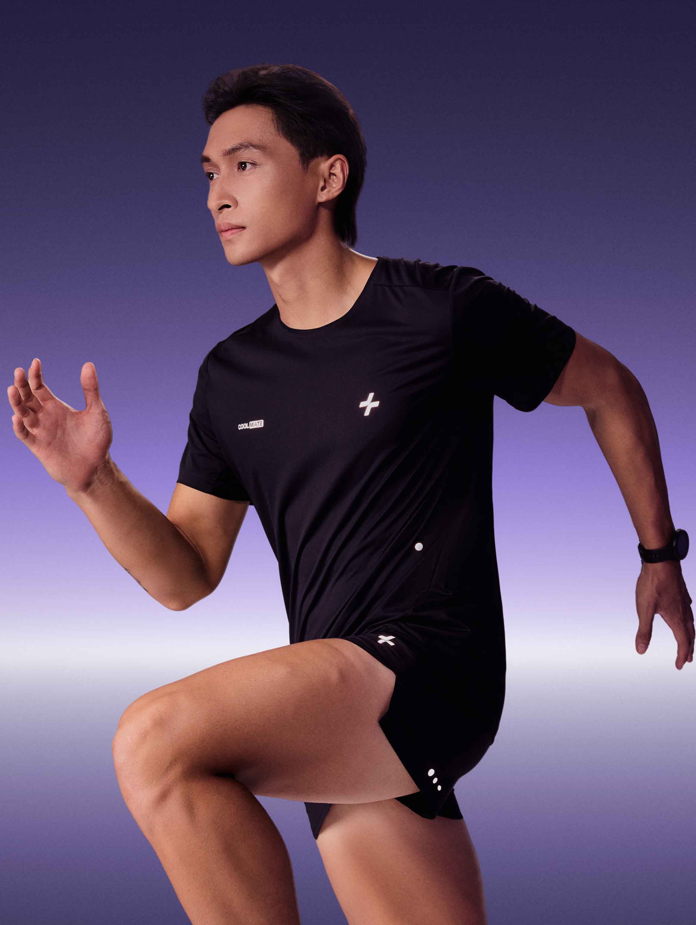 Áo tshirt regular chạy bộ nam 360Reflect™ "Run Safe In The Dark"