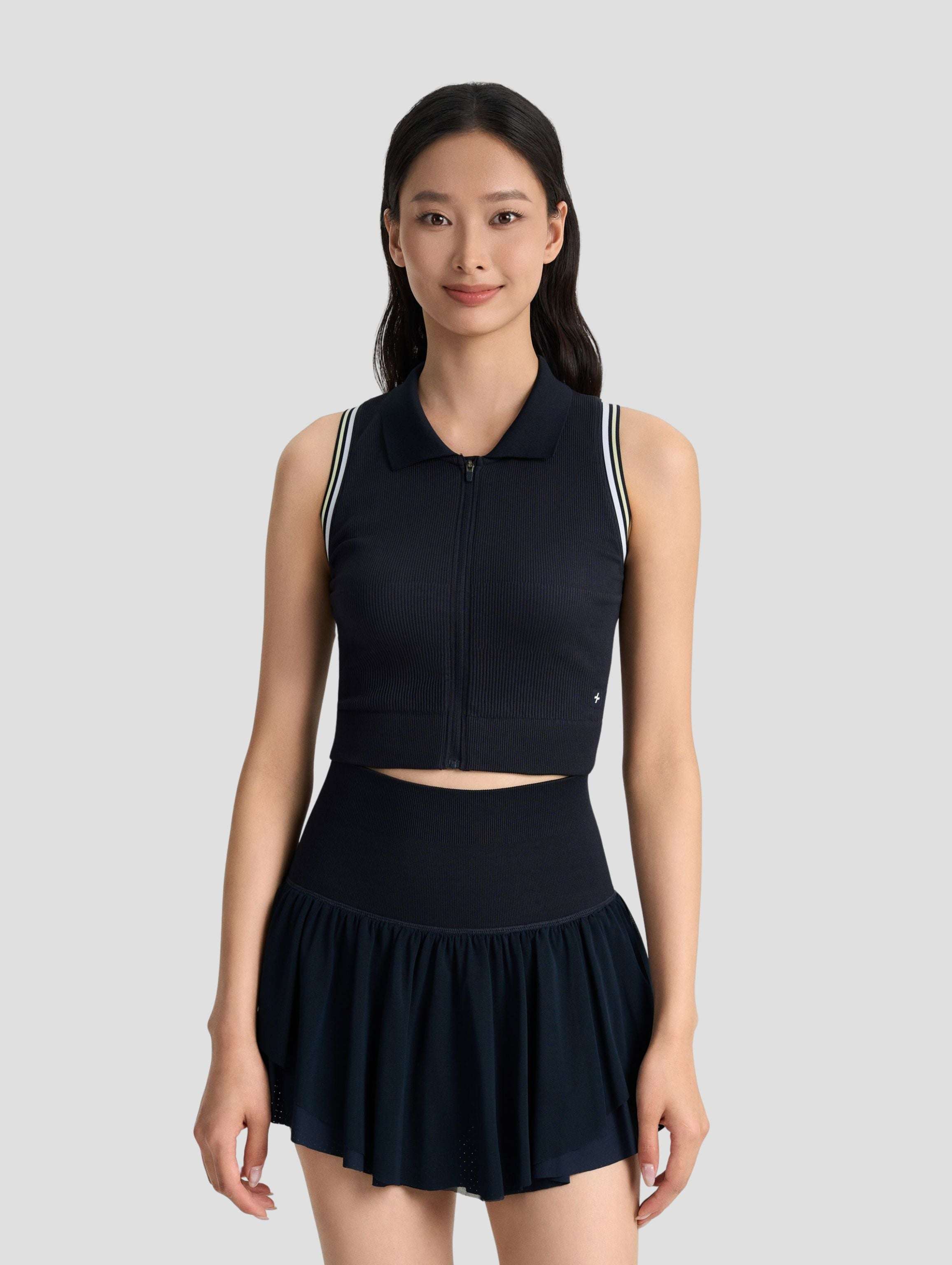 Áo polo thể thao nữ Seamless khoá kéo