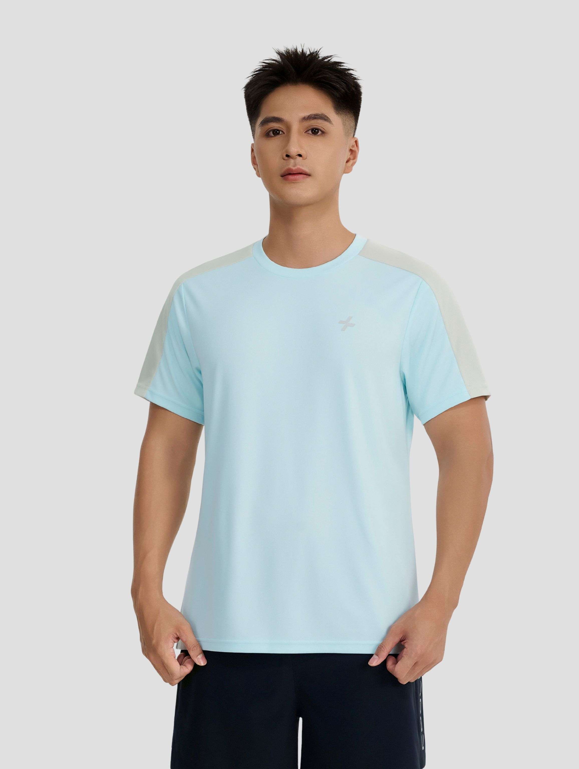 Áo thun thể thao nam Exdry Sleeve block