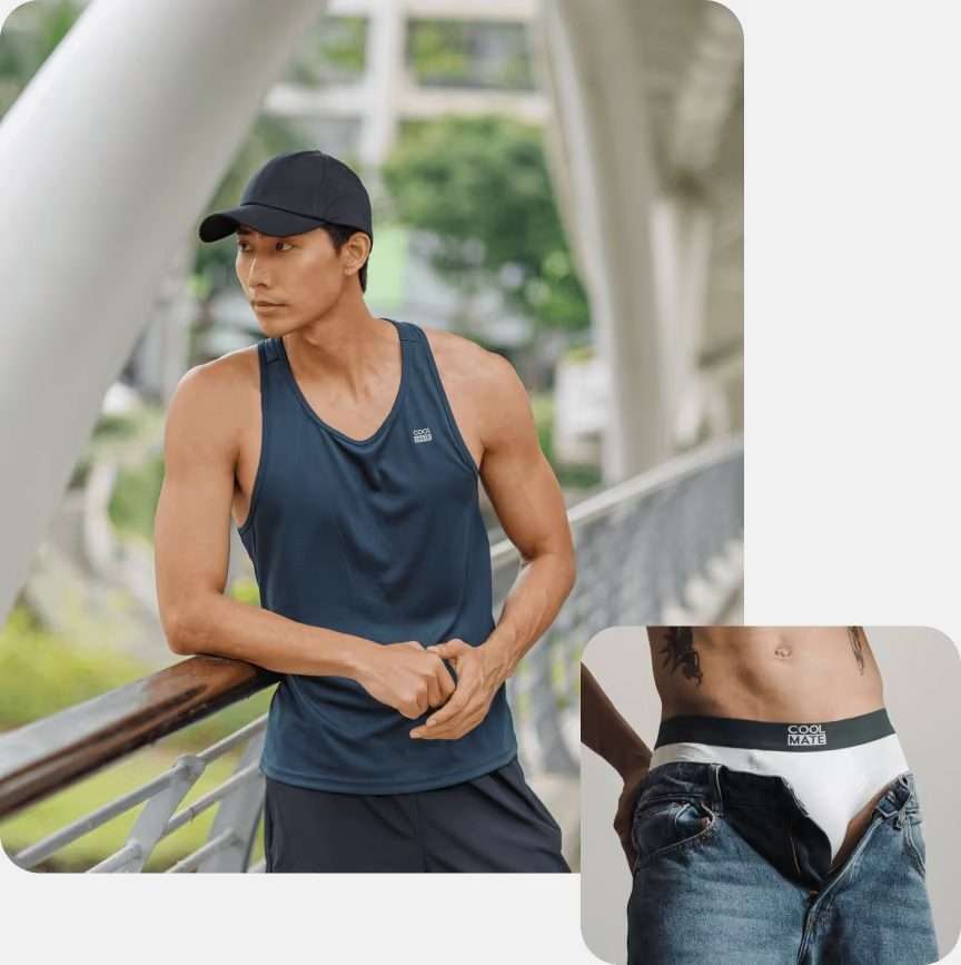 Khách hàng mặc sản phẩm Coolmate