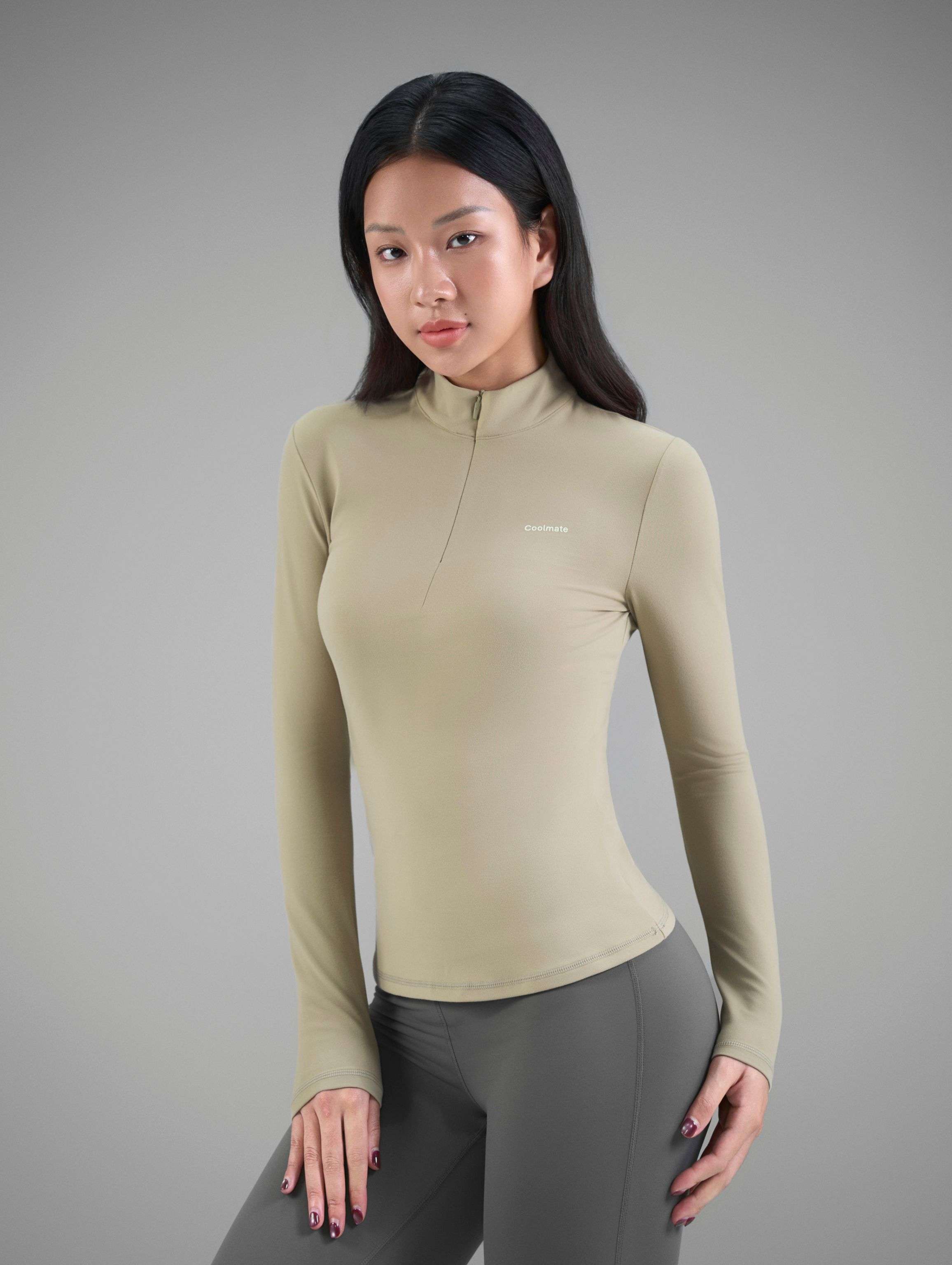 Áo dài tay thể thao nữ Exdry Halfzip