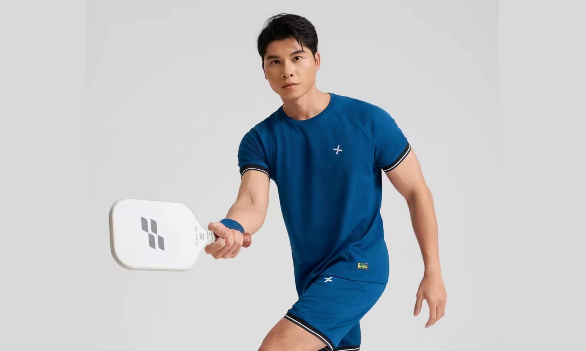 Áo thun Pickleball Dinkshot Essentials dệt Mini Eyelet thoáng khí, viền bo tay kẻ năng động