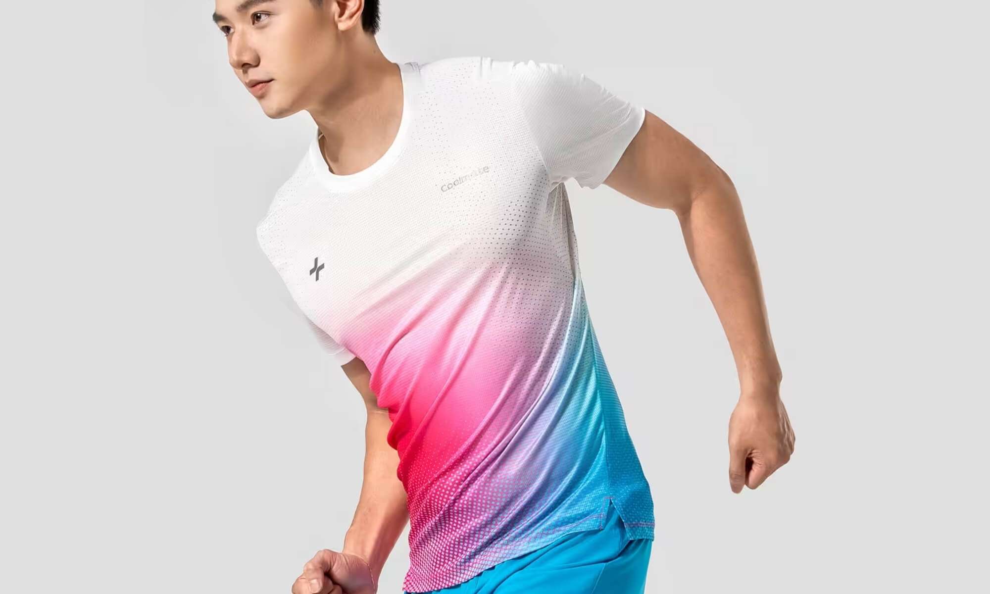 Tshirt chạy bộ AirRush Gradient vải êm mịn, giảm ma sát, logo phản quang nổi bật