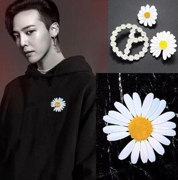 Bông hoa cúc thiếu một cánh chính là biểu tượng cho Peaceminusone của G-Dragon