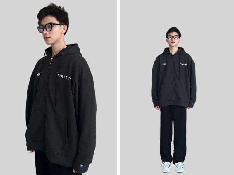 mẫu áo khoác local brand có mũ