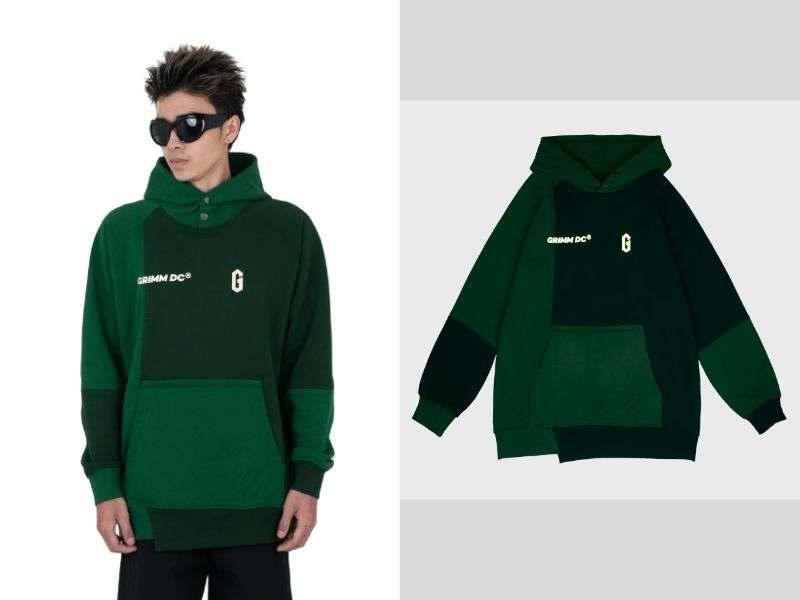 hoodie xanh rêu local brand