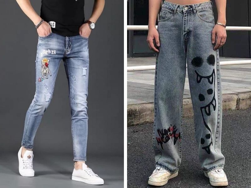 Quần dài jeans nam dáng suông V-SIXTYFOUR