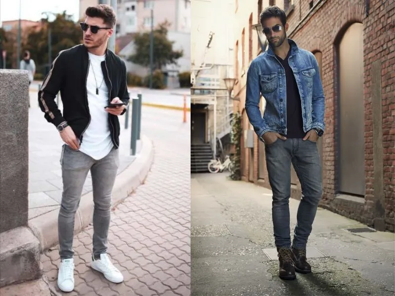 Quần jeans xám nam - Item không bao giờ lỗi mốt