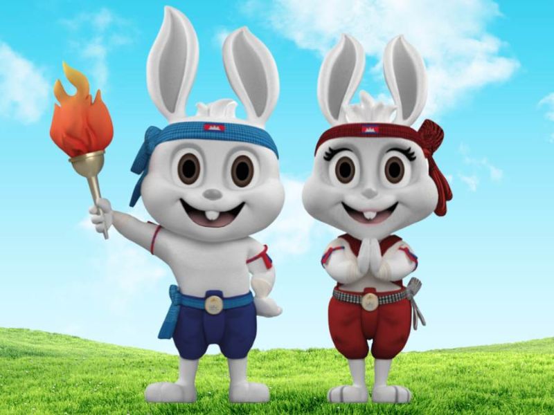 Linh vật năm nay của Seagame là thỏ Borey và Rumdoul
