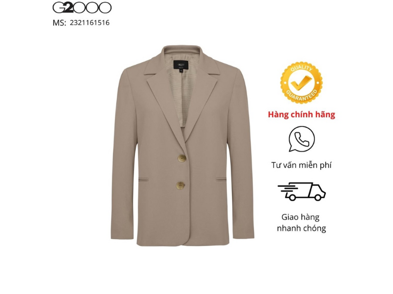 Mẫu blazer nhà G2000 có kiểu dáng thoải mái và mang đến néttrẻ trung, cá tính tới người mặc