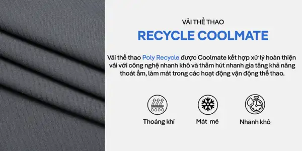 Vải thể thao Recycle từ Coolmate