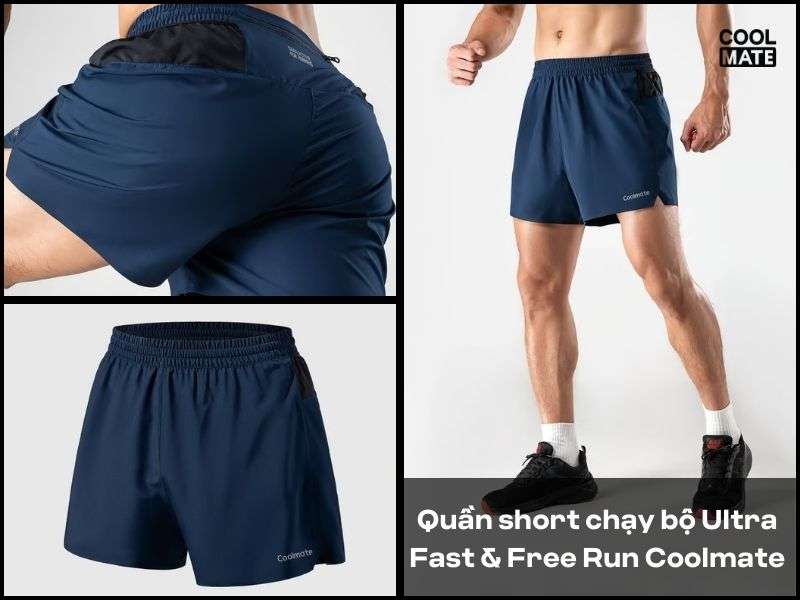 Quần short chạy bộ Ultra Fast & Free Run Coolmate