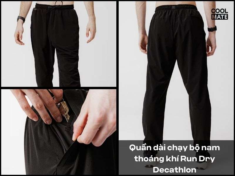 Quần dài chạy bộ nam thoáng khí Run Dry Decathlon 