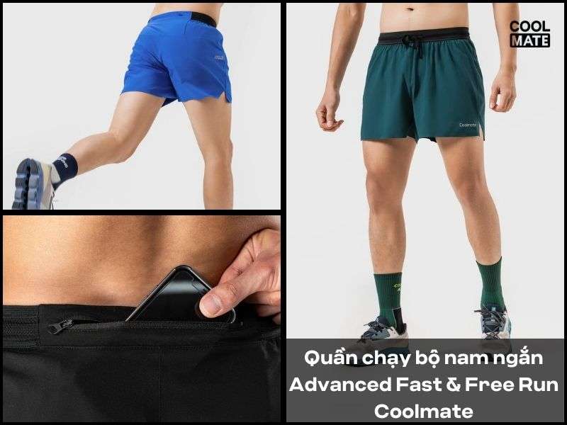 Quần chạy bộ nam ngắn Advanced Fast & Free Run Coolmate 