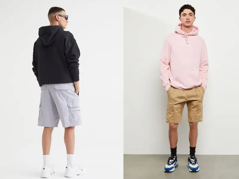 Quần short nam túi hộp mix cùng áo hoodie đậm chất đường phố 