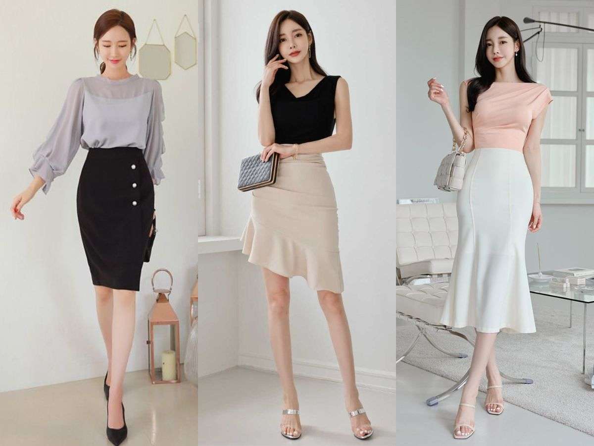 Các mẫu chân váy công sở