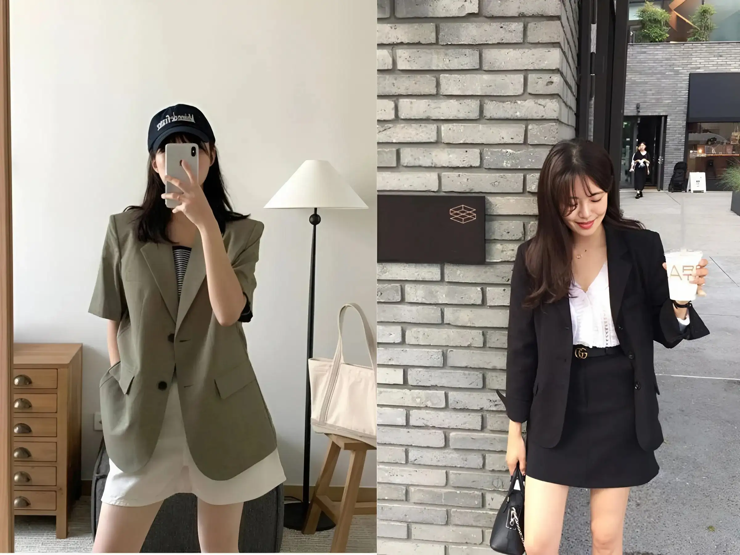Blazer Thanh Lịch + Quần Short/Chân Váy Ngắn