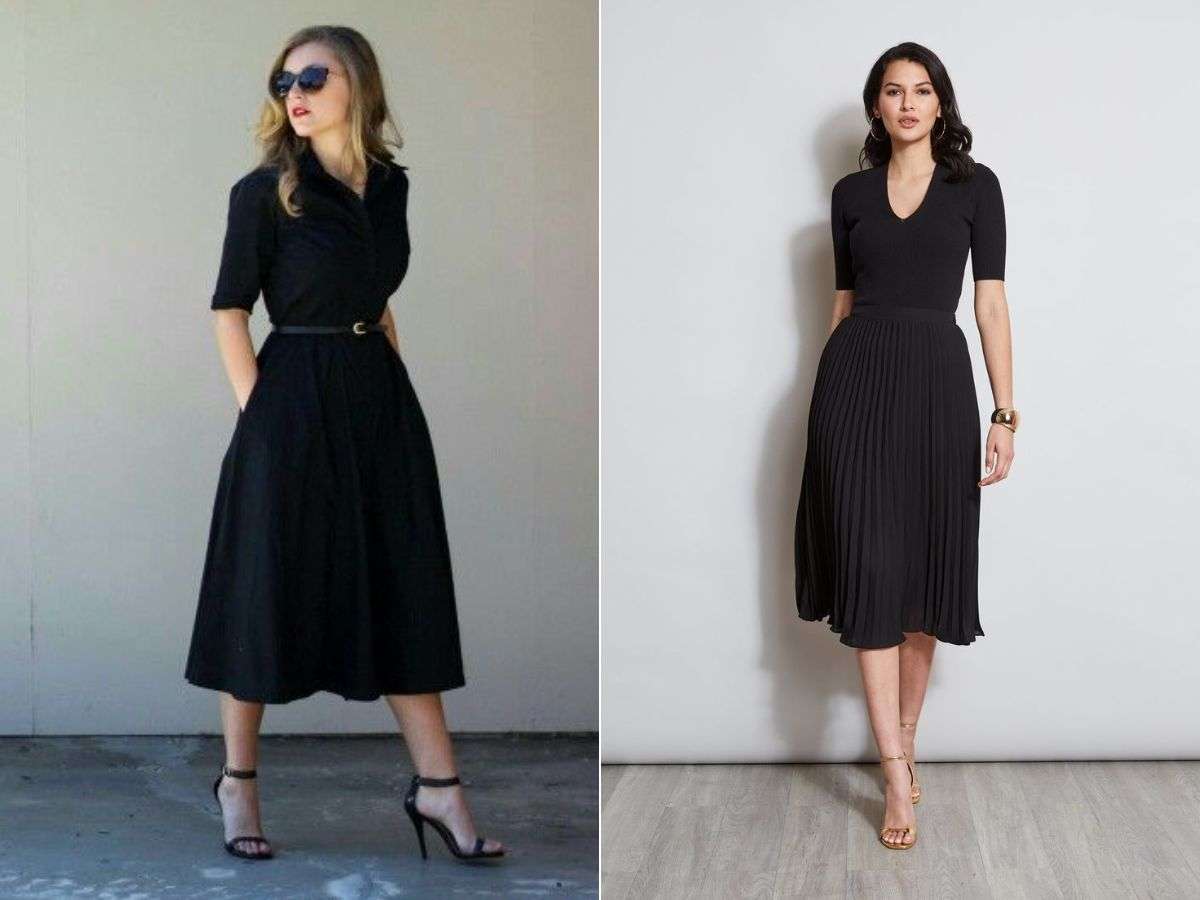 Một chiếc váy suông, chữ A hay bút chì là lựa chọn lý tưởng, kết hợp với áo blazer khoác ngoài để tạo vẻ chỉn chu