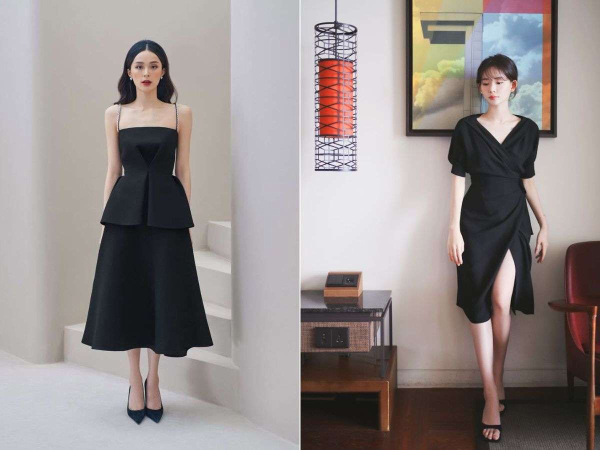 Những chiếc váy có chiết eo, thắt lưng hoặc kiểu peplum sẽ giúp định hình vòng eo rõ hơn