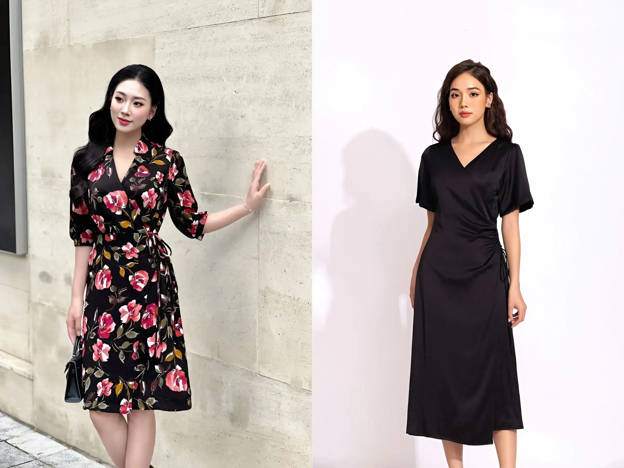 Váy liền thân Wrap Dress/Vạt chéo
