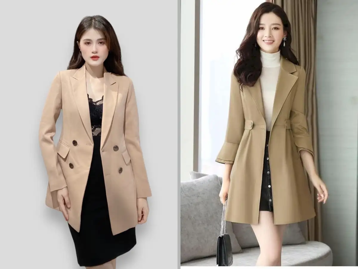 Áo vest nữ Hàn Quốc dáng dài tạo vẻ đẹp thanh lịch 