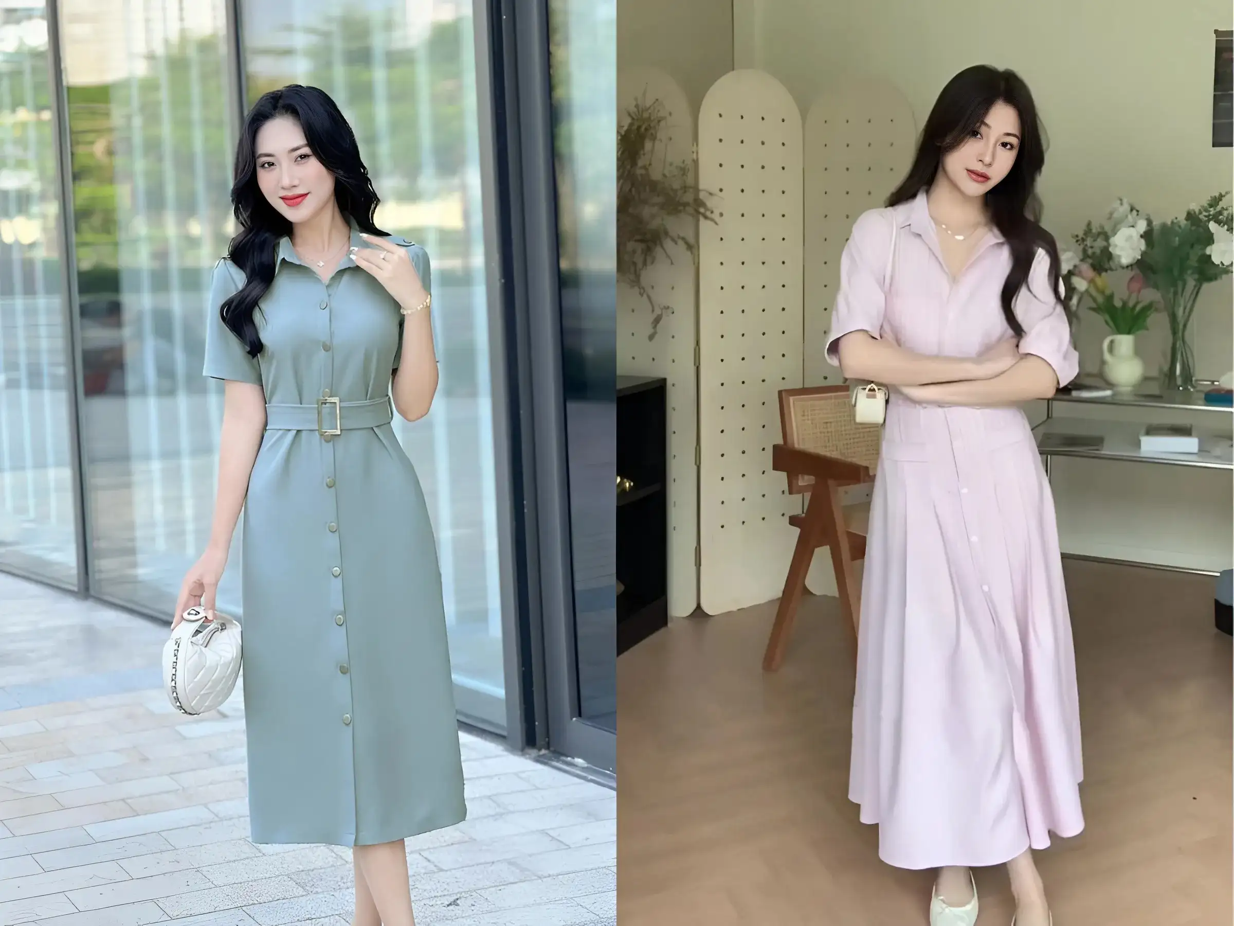 Đầm sơ mi và Đầm Polo công sở trẻ trung, năng động, thoải mái
