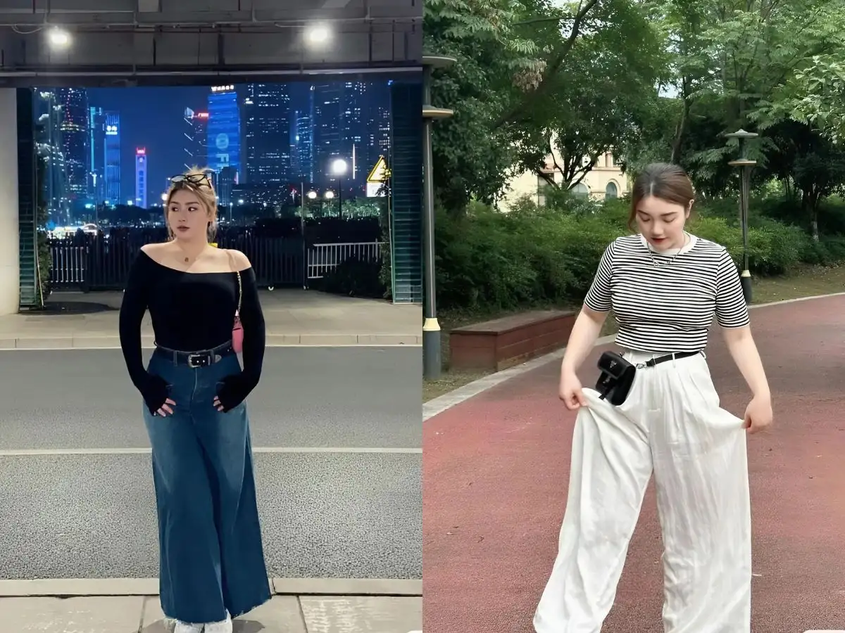 Phối quần ống suông cùng áo kiểu hoặc croptop sẽ mang đến những lựa chọn thú vị