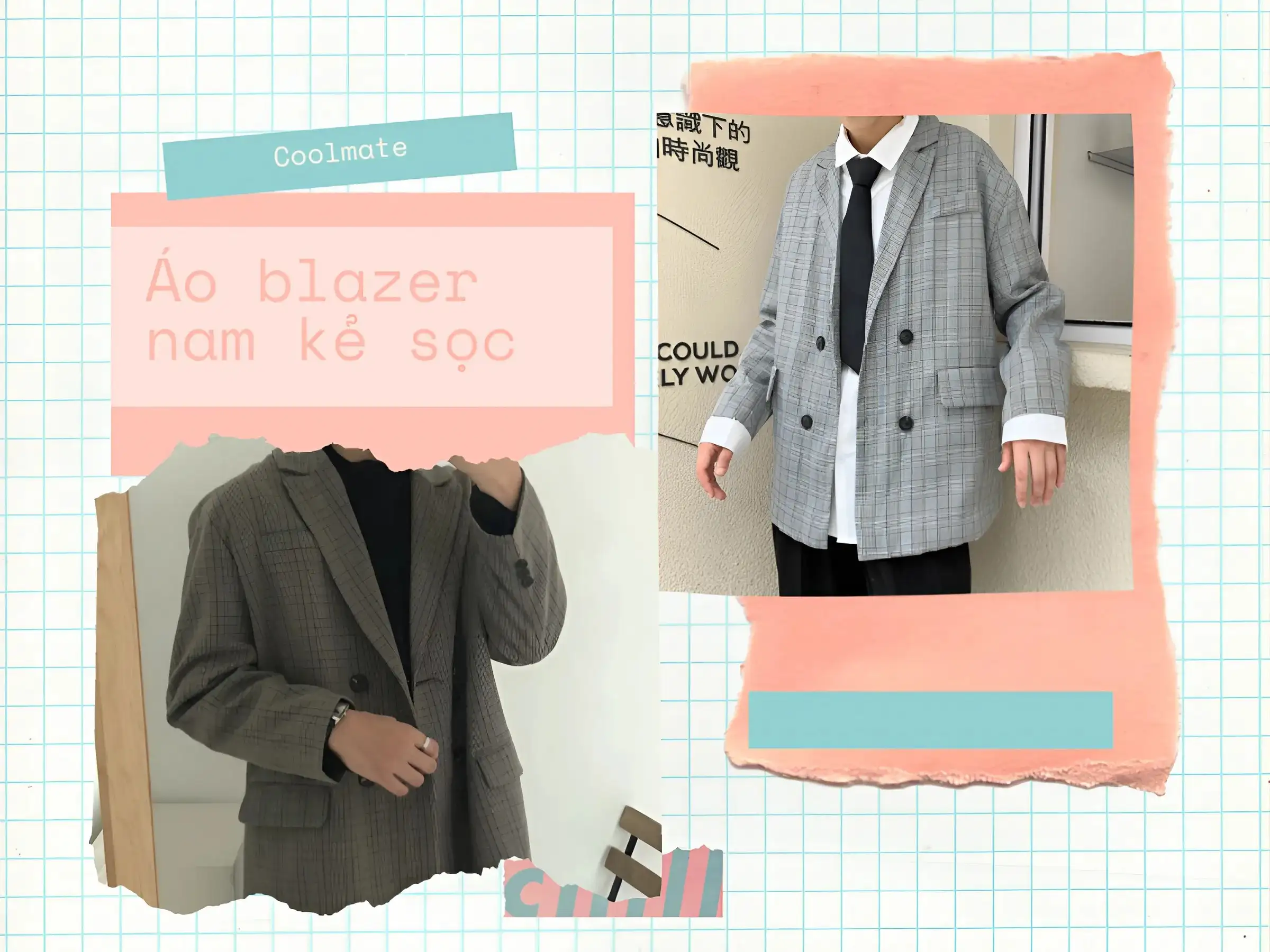 Áo khoác blazer nam kẻ sọc