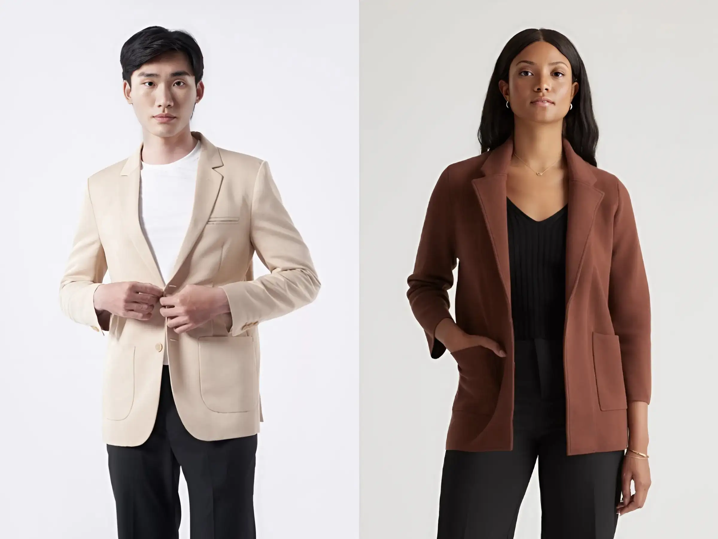 Áo khoác blazer nam chất liệu linen