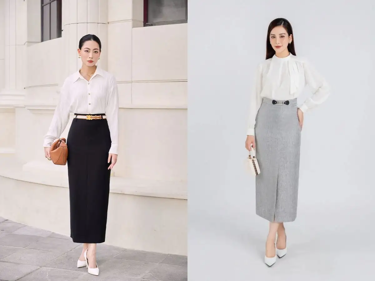 Váy công sở dáng bút chì