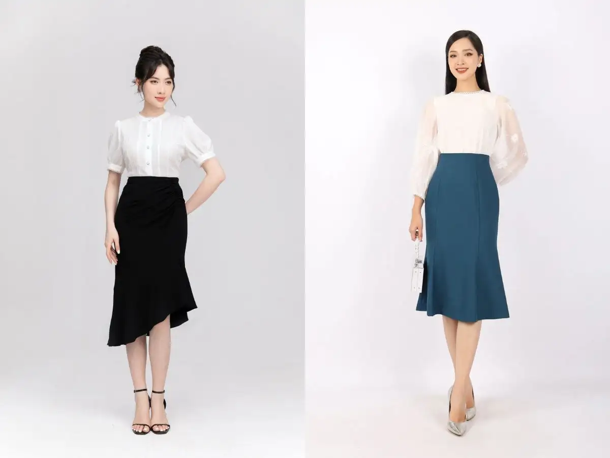 Váy công sở dáng đuôi cá