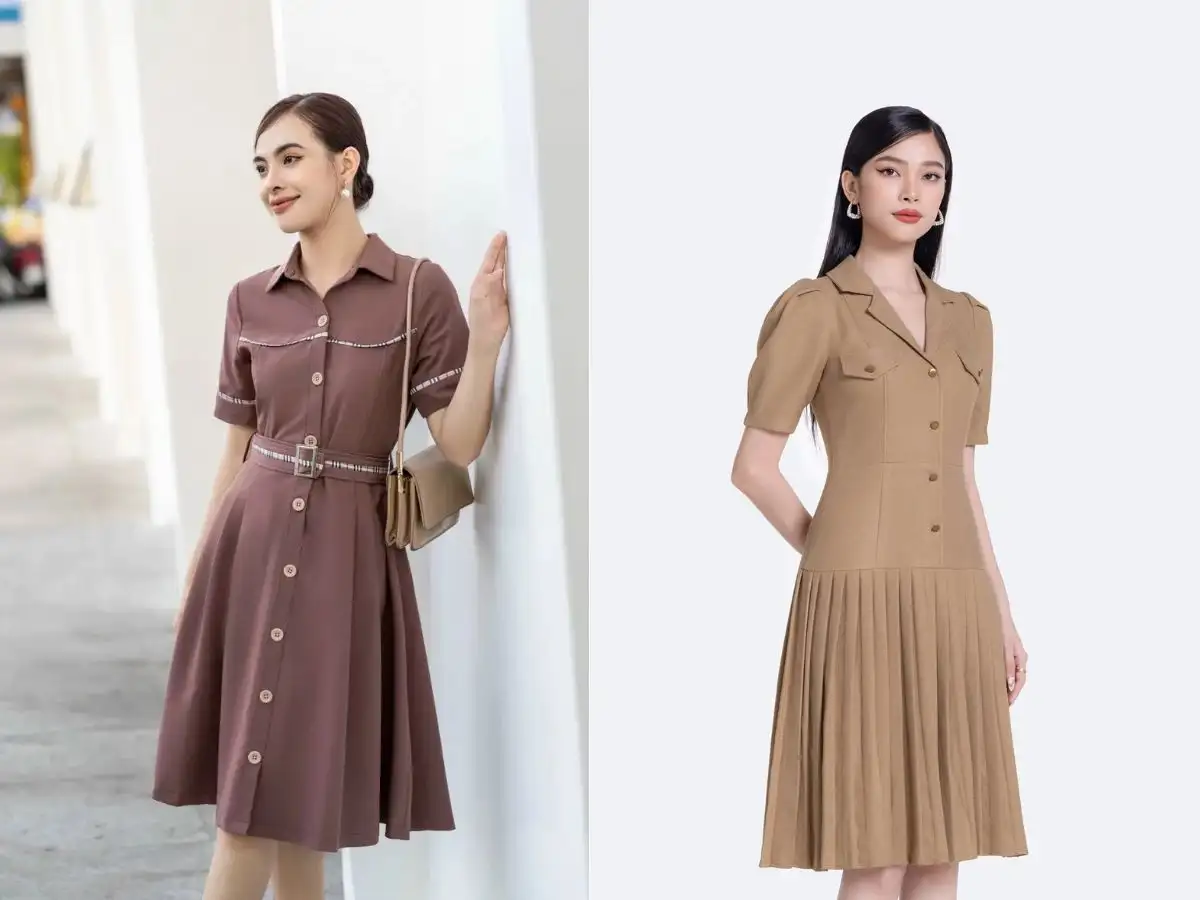 Váy công sở kiểu sơ mi