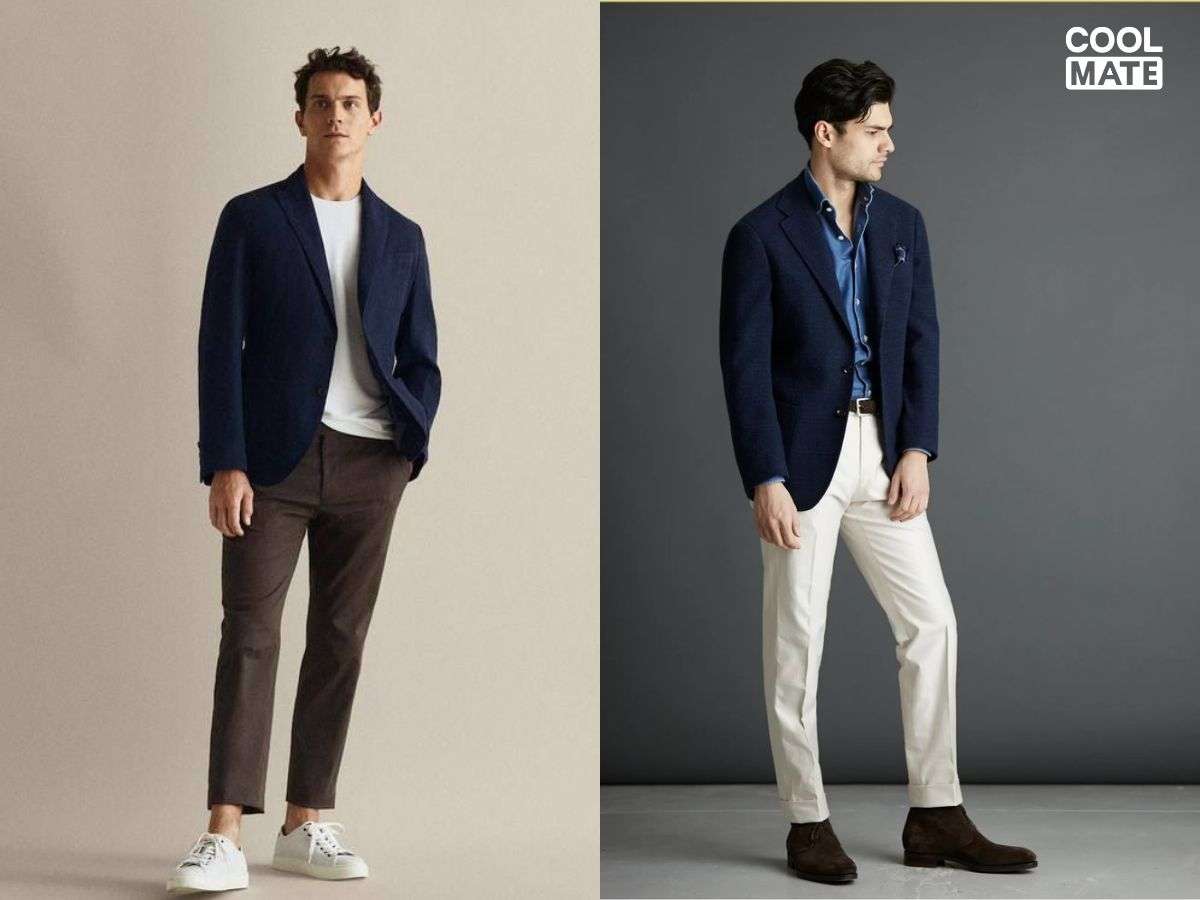Áo Blazer màu xanh trang trọng, lịch sự