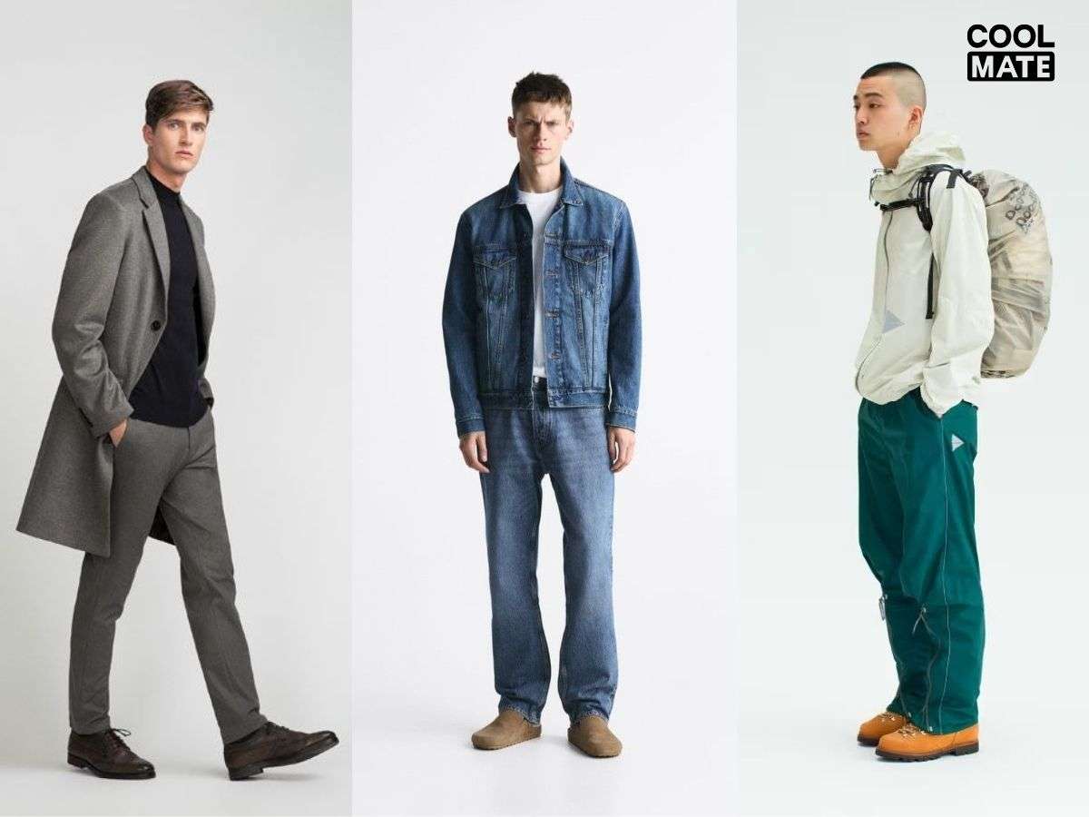 Áo khoác dạ cho phong cách công sở, Denim cho street style năng động và áo khoác gió dù cho hoạt động ngoài trời