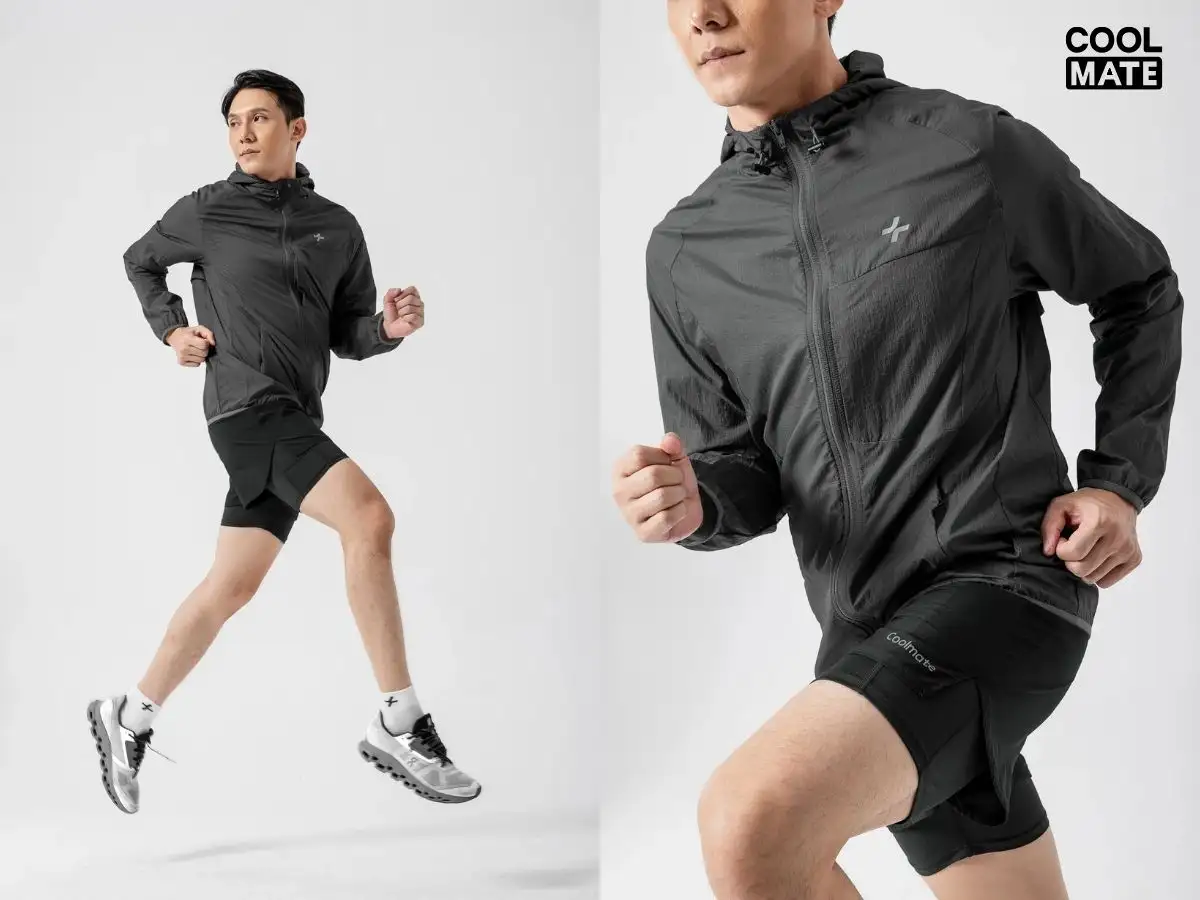 Áo khoác dù Coolmate phù hợp cho hoạt động ngoài trời
