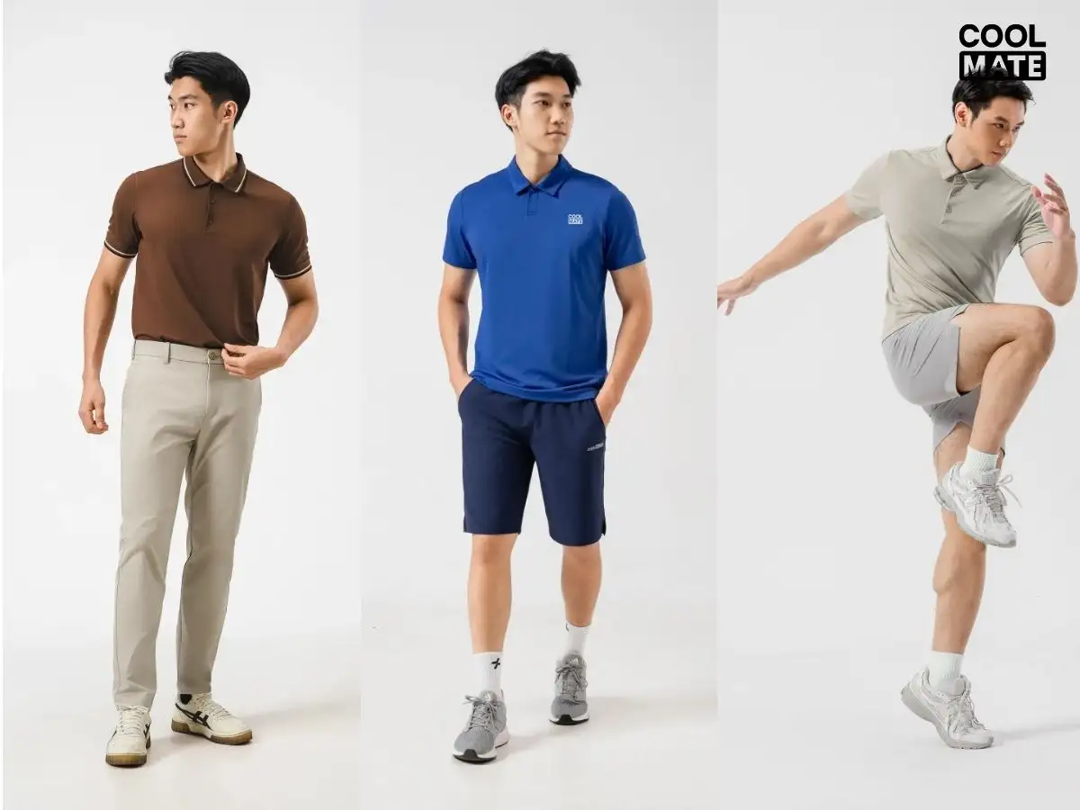 Áo polo Coolmate mặc trong các hoàn cảnh khác nhau