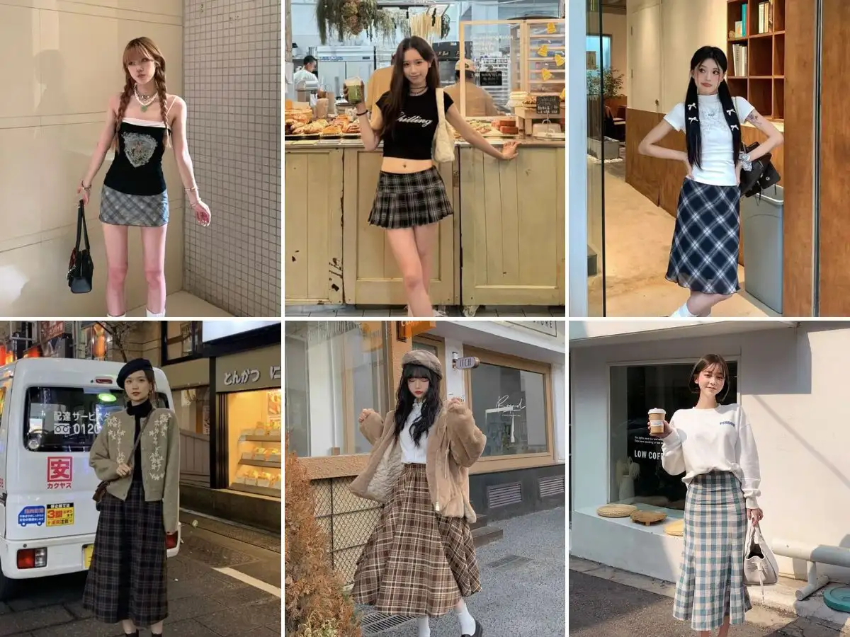 Các kiểu váy caro