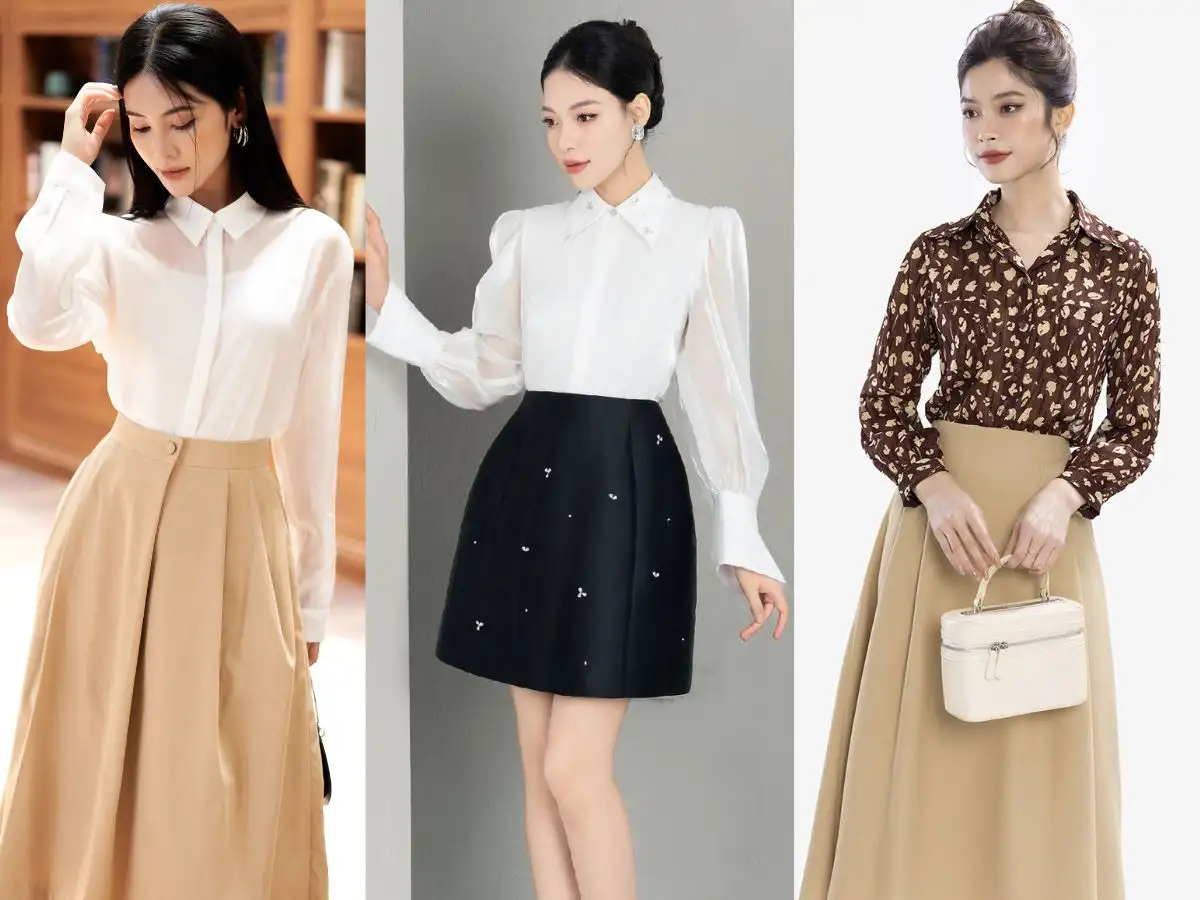 Các kiểu áo sơ mi đặc trưng cho nàng công sở
