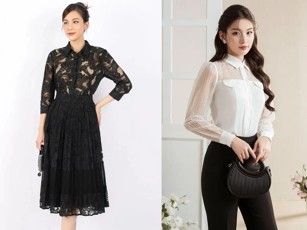 Tinh tế mà sang trọng cùng áo ren/đính ren