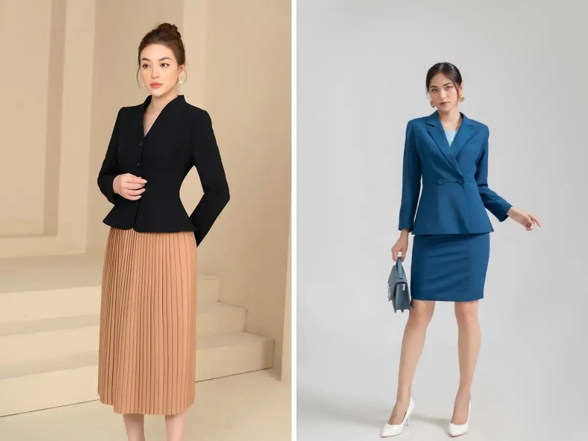 Áo vest nữ Hàn Quốc dáng peplum ôm cơ thể