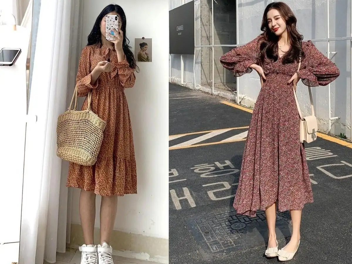 Đầm hoa nhí vintage