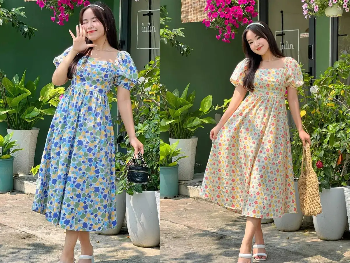 Chọn đầm hoa nhí cho nàng mũm mĩm