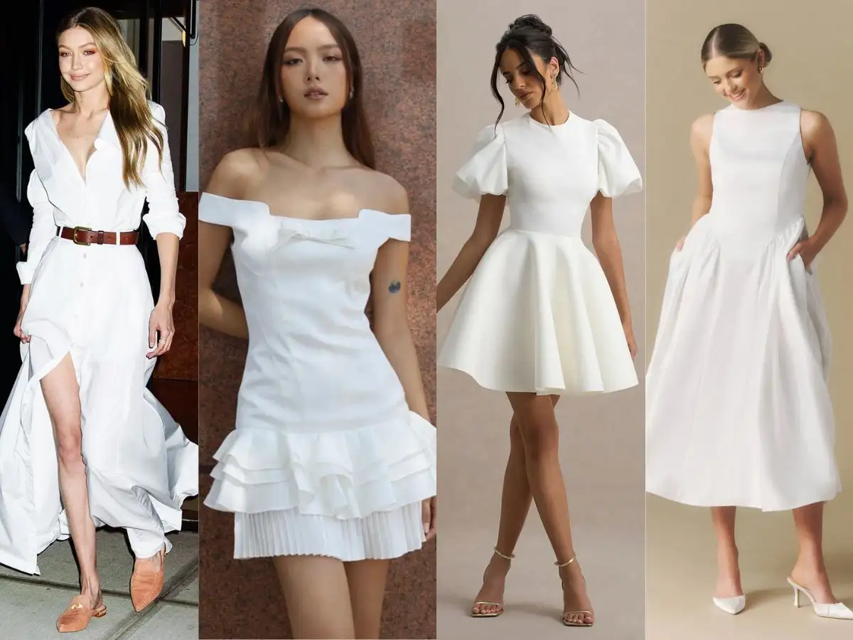 Các kiểu váy trắng cho các dáng người