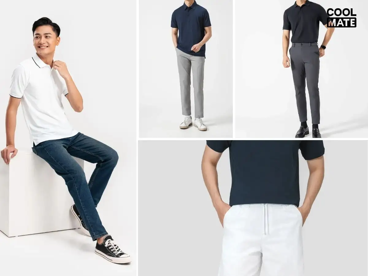 Các set đồ với áo polo được gợi ý từ Coolmate